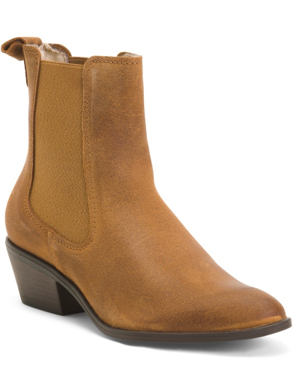 Tamaris NIB Women's Chelsea Ankle Boot in Cognac Suede Size 38